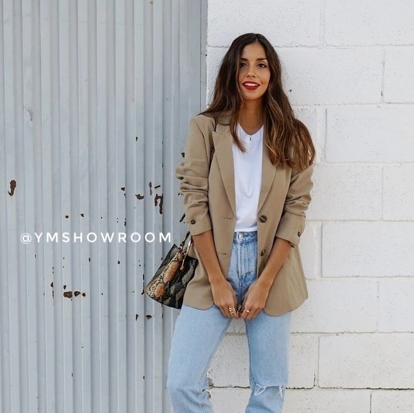 MANGO Tortoiseshell button blazer - Picture 2 of 8